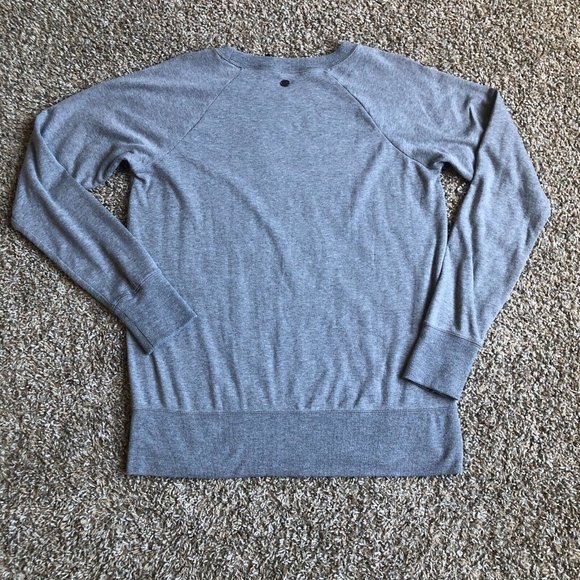 Gaiam Sweater Womens Medium Gray Pullover Long Sleeve Casual Zipper Lightweight - Picture 5 of 12
